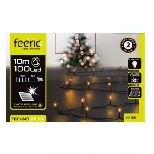 Feeric lights Lichtsnoer - warm wit - 10m- 100 leds - solar