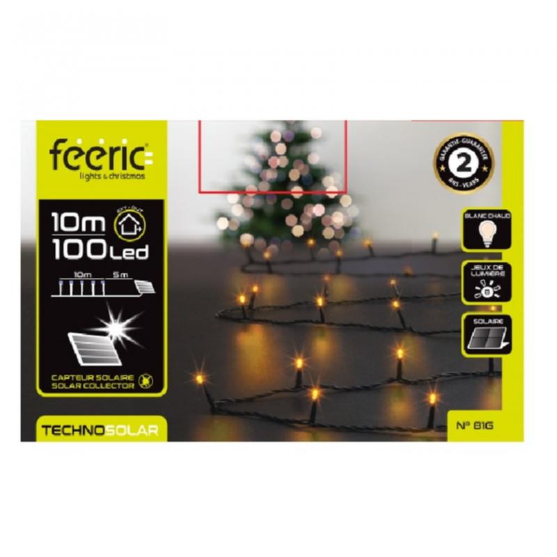 Feeric lights Lichtsnoer - warm wit - 10m- 100 leds - solar